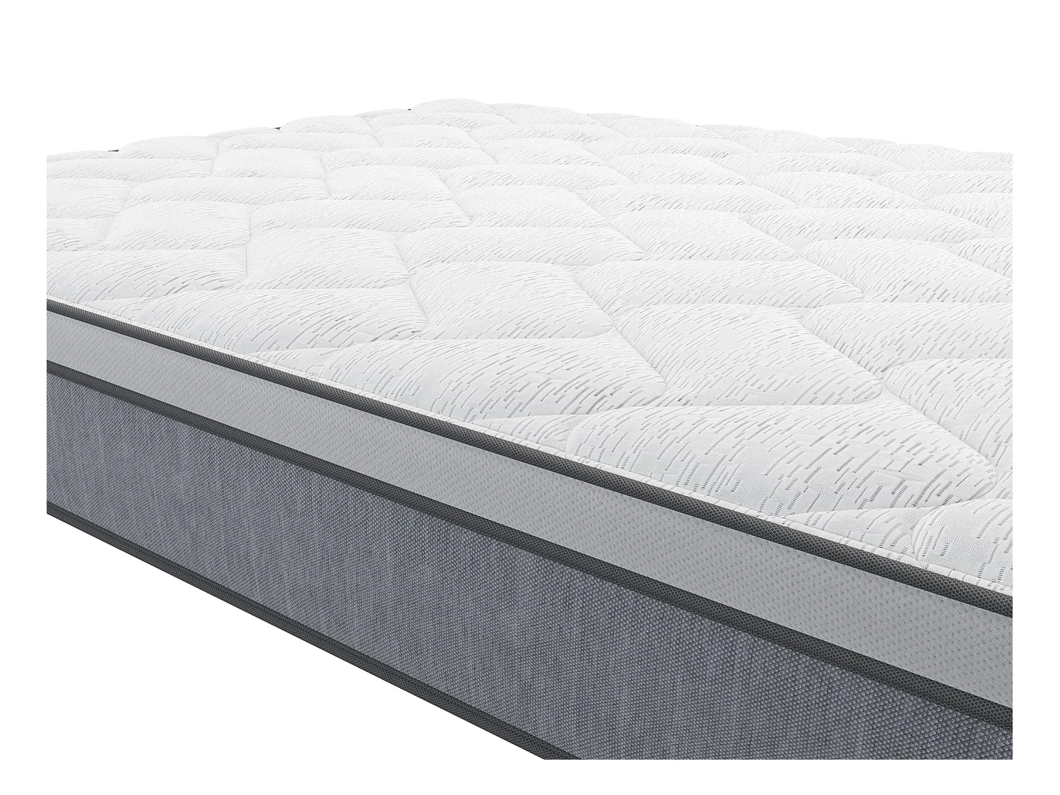 Ensemble 90 x 190 cm sommier coffre naturel clair + matelas ressorts ensachés ép.22cm - SERENITE de YSMÉE