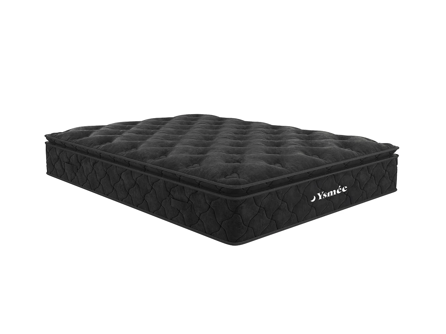 Set 180x200cm Rete vano Naturale chiaro + Materasso molle insac. topper integ. sp.28cm - BLACK DREAM di YSMÉE