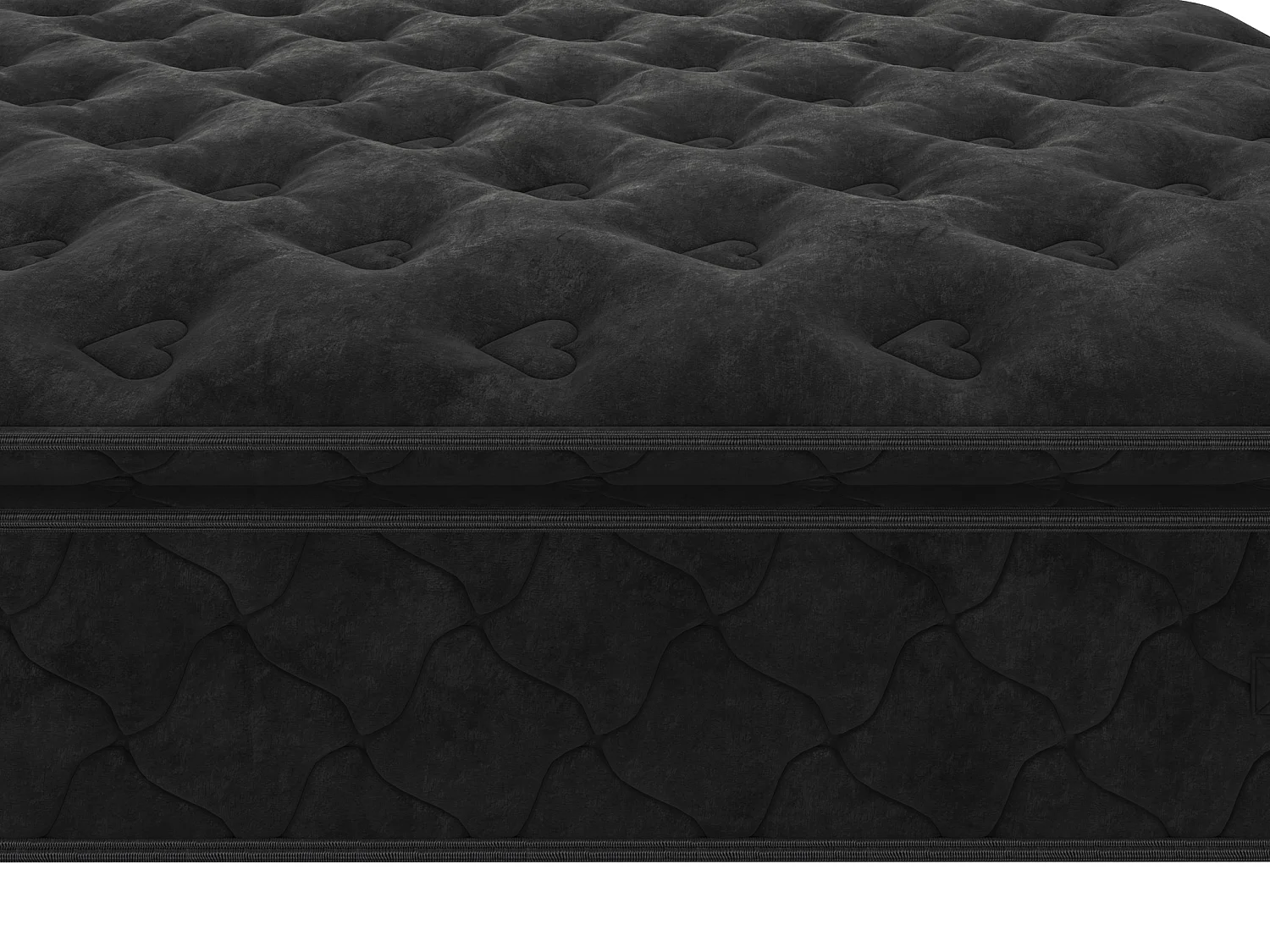 Set 140x190cm Rete contenitore Bianco + Materasso molle insac. topper integrato sp.28cm - BLACK DREAM di YSMÉE