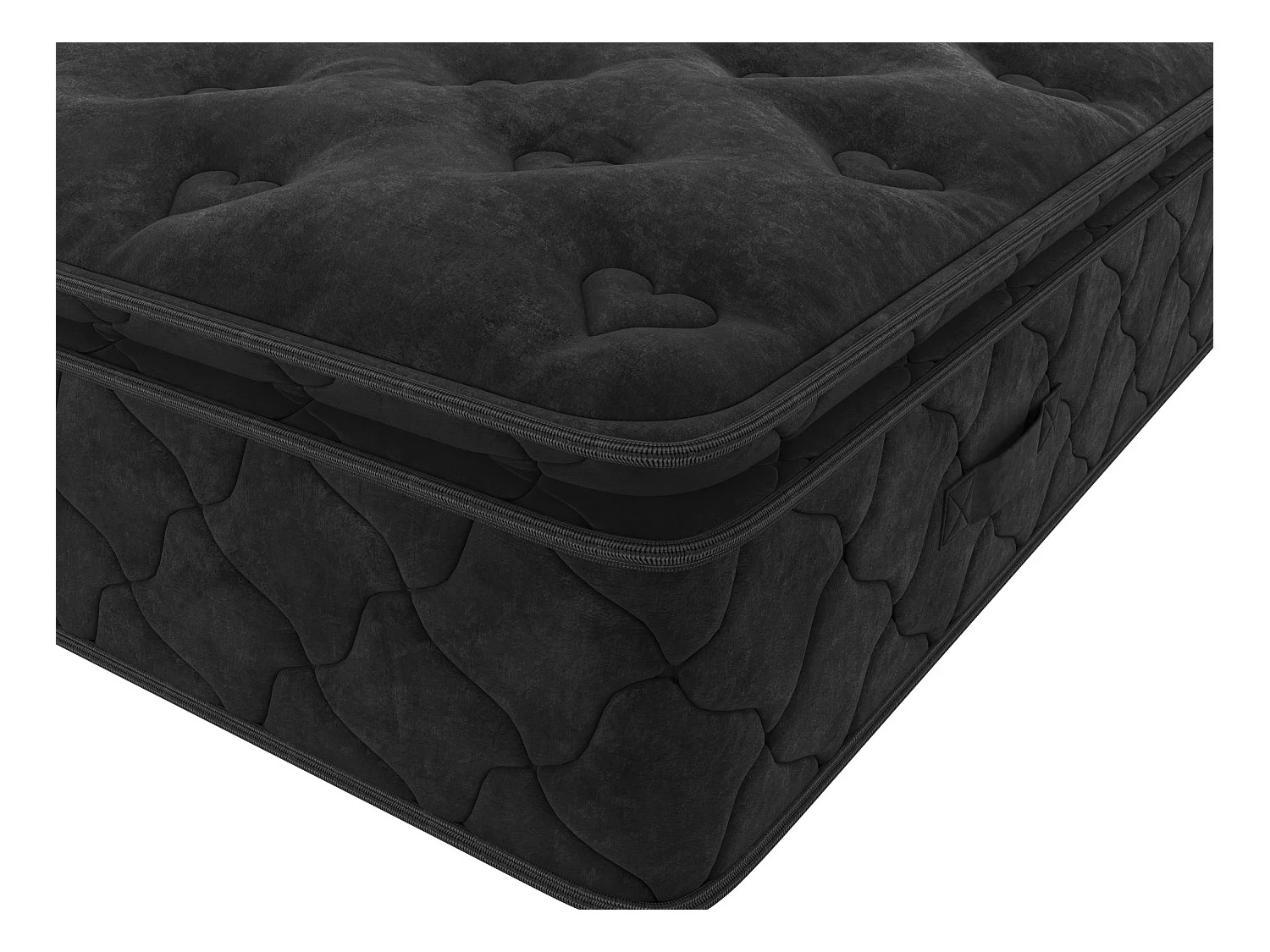 Conjunto somier baúl blanco + colchón de muelles ensacados con topper integrado de 160 x 200 cm - BLACK DREAM de YSMÉE