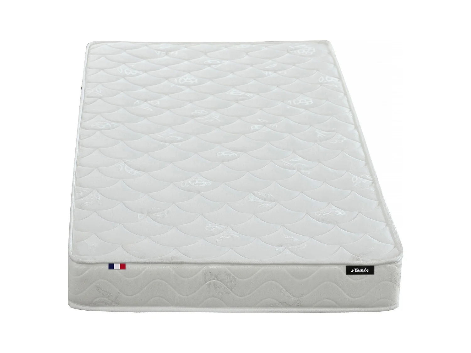 Ensemble 90 x 190 cm sommier coffre naturel clair + matelas mousse ép.15cm - ZEUS de YSMÉE