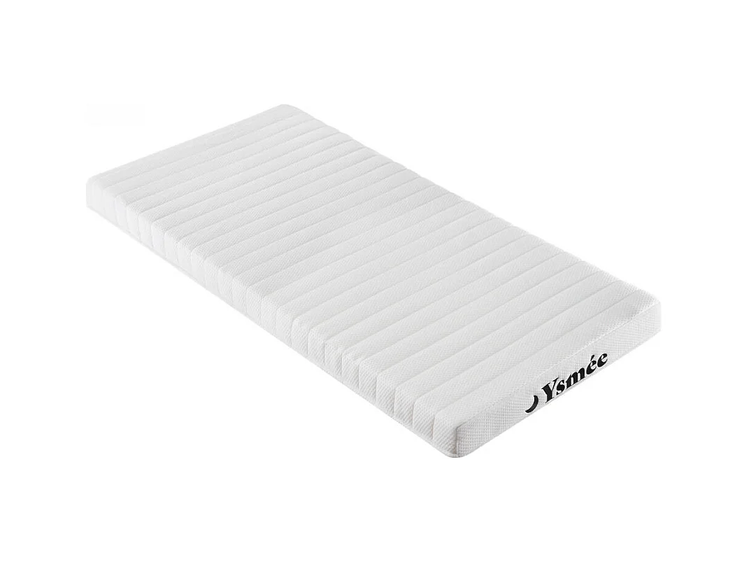 Set 90 x 190cm Rete contenitore Naturale chiaro + Materasso schiuma 7 zone sp.12cm - STELO KIDS di YSMÉE