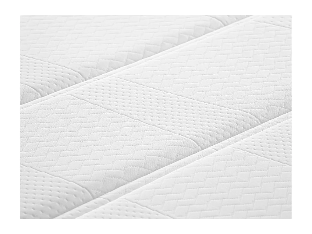 Ensemble 140 x 190 cm sommier coffre naturel clair + matelas hybride ressorts ensachés 7 zones et mousse haute résilience ép.26cm - AUDACE de PALACIO