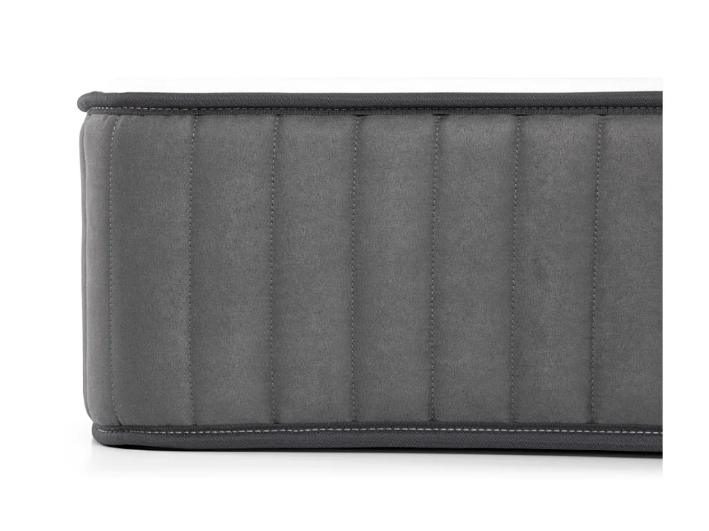 Ensemble 160 x 200 cm sommier coffre blanc + matelas hybride ressorts ensachés 7 zones et mousse haute résilience ép.26cm - AUDACE de PALACIO