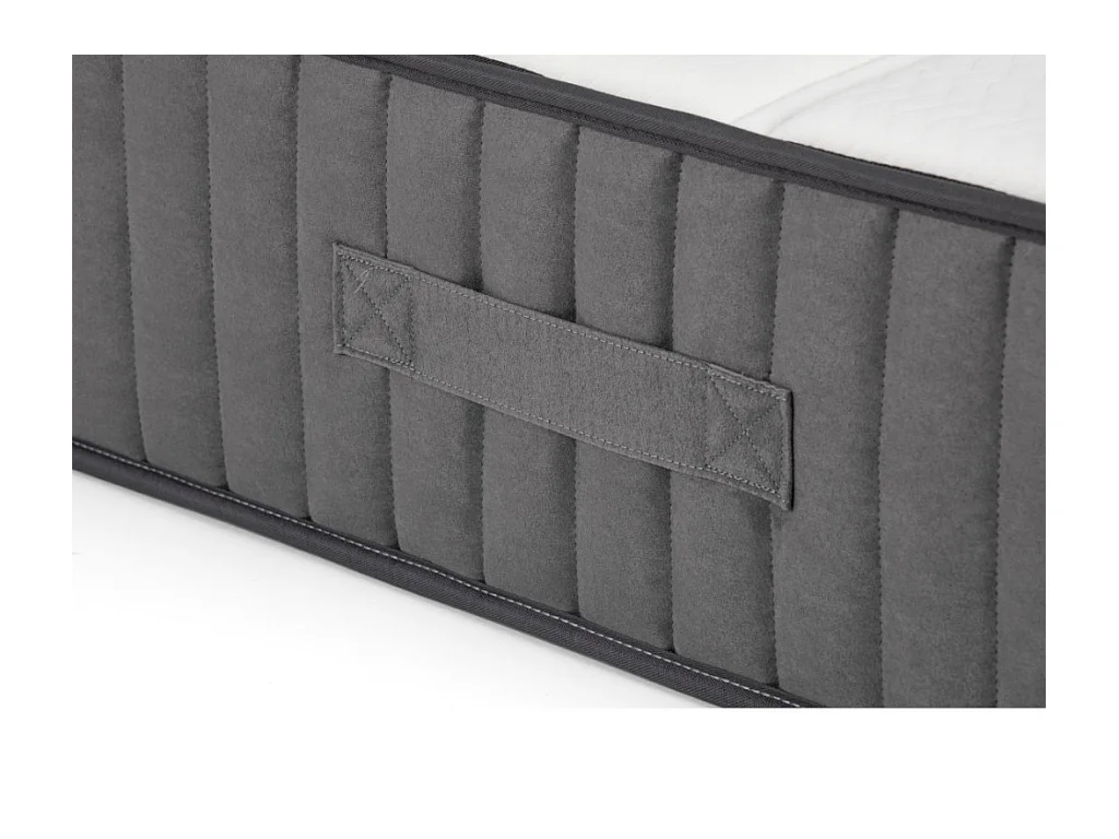 Ensemble 160 x 200 cm sommier coffre blanc + matelas hybride ressorts ensachés 7 zones et mousse haute résilience ép.26cm - AUDACE de PALACIO