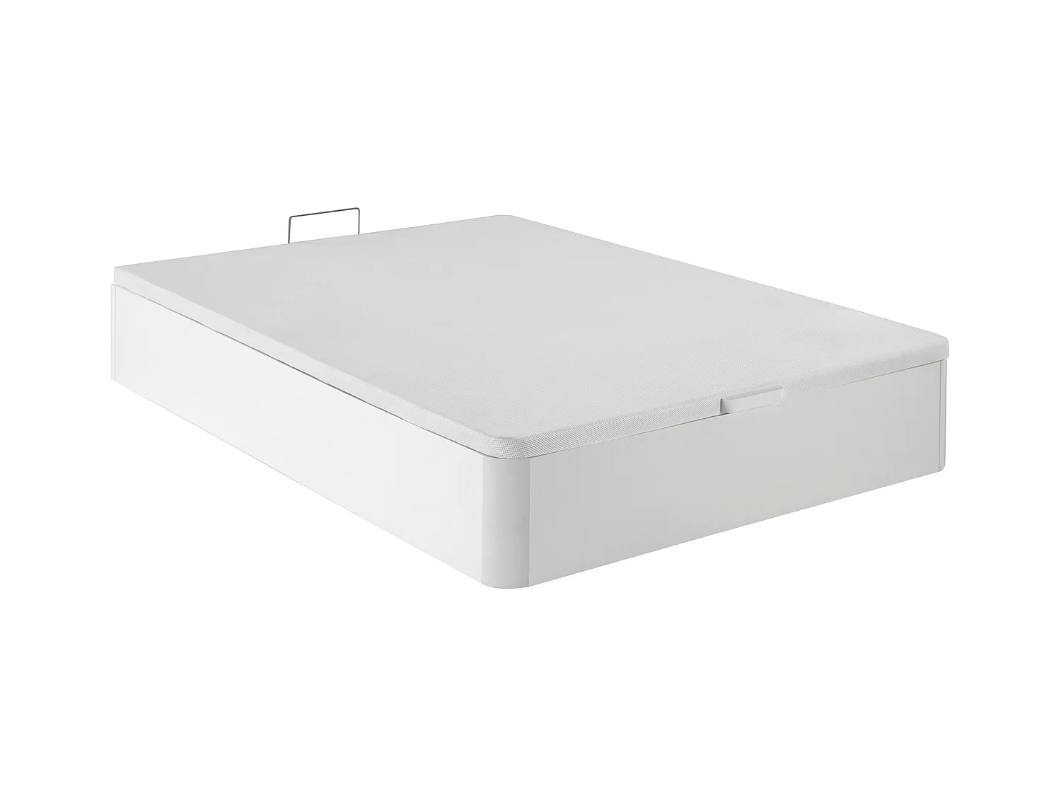 Ensemble 160 x 200 cm sommier coffre blanc + matelas hybride ressorts ensachés 7 zones et mousse haute résilience ép.26cm - AUDACE de PALACIO