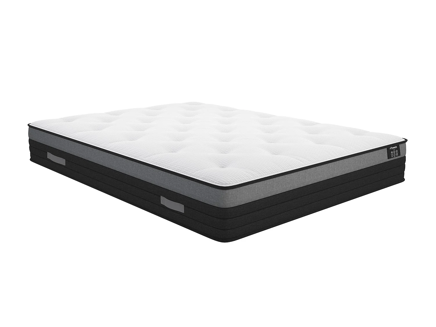 Ensemble 160 x 200 cm sommier coffre naturel clair + matelas ressorts ensachés à bande respirante ép.23cm - AIRPLAY de YSMÉE