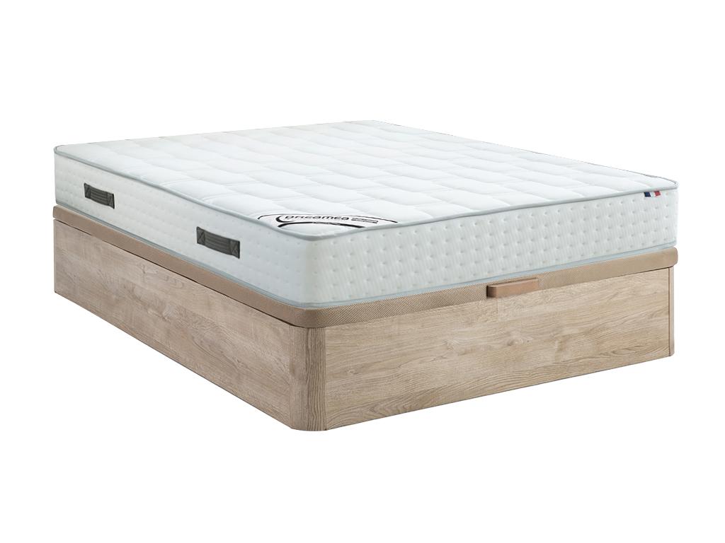 Set aus Bettgestell + Matratze - 140 x 190 cm - Hybridmatratze - Taschenfed günstig online kaufen