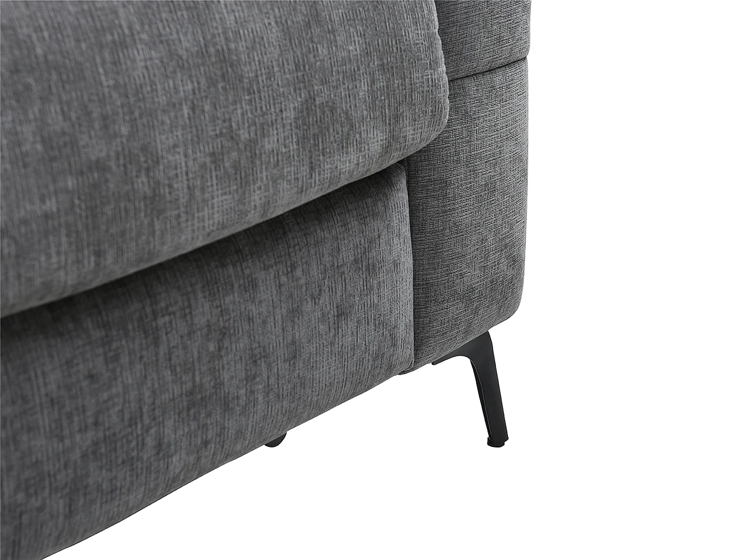 Divano letto 3 posti a ribalta in tessuto antracite - DUJARDA