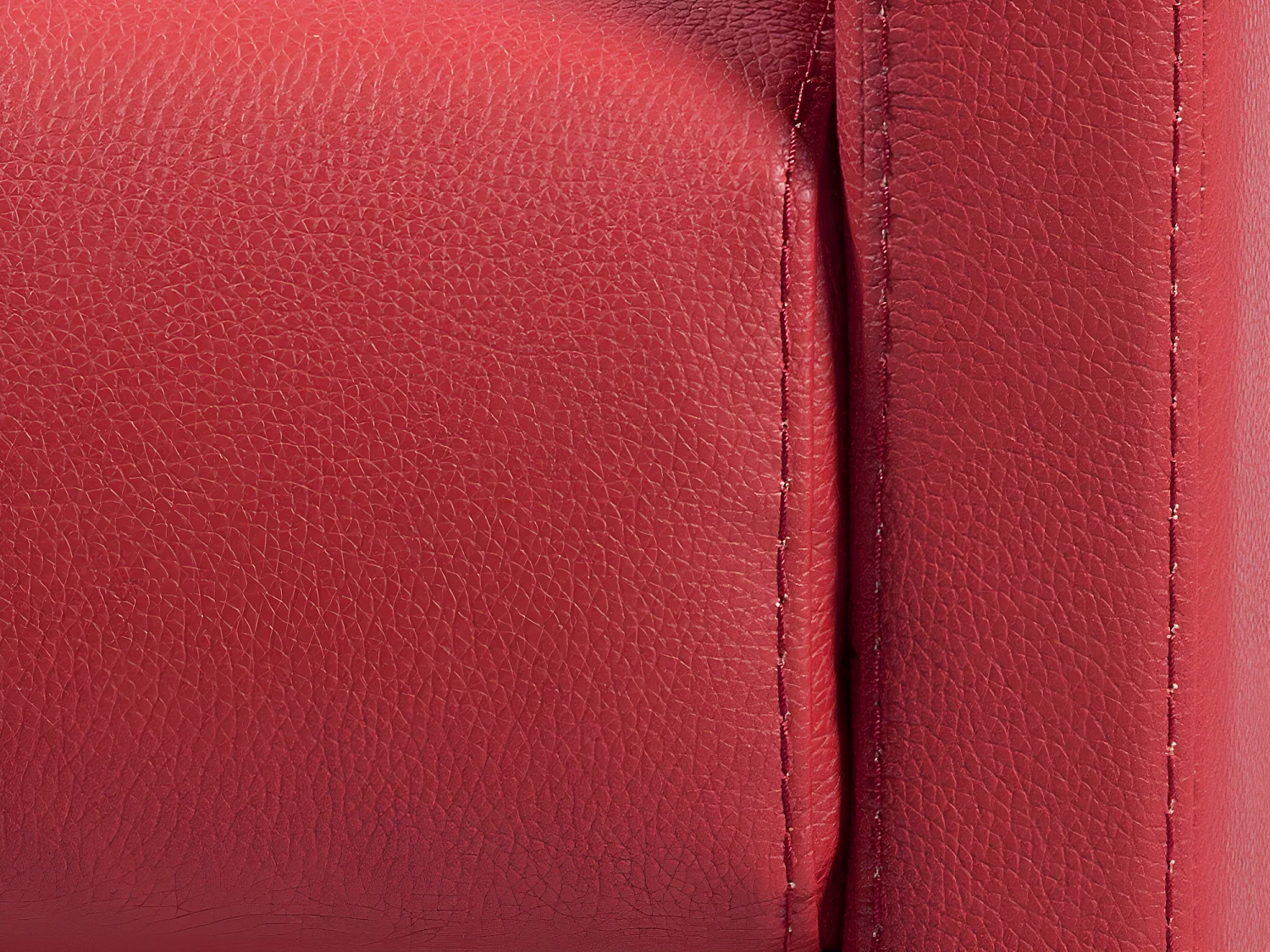 Canapé 3 places convertible express en simili rouge avec assise mémoire de forme - Couchage 140 cm - Matelas 14 cm CALIFE