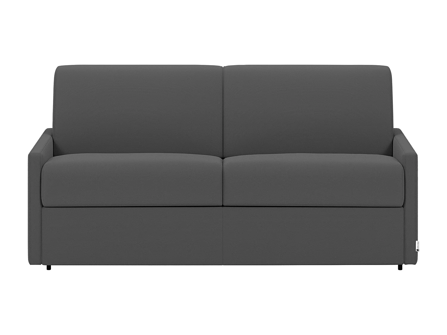 Canapé 3 places convertible express en tissu gris avec assise mémoire de forme  - Couchage 140 cm - Matelas 22 cm mémoire de forme CALIFE