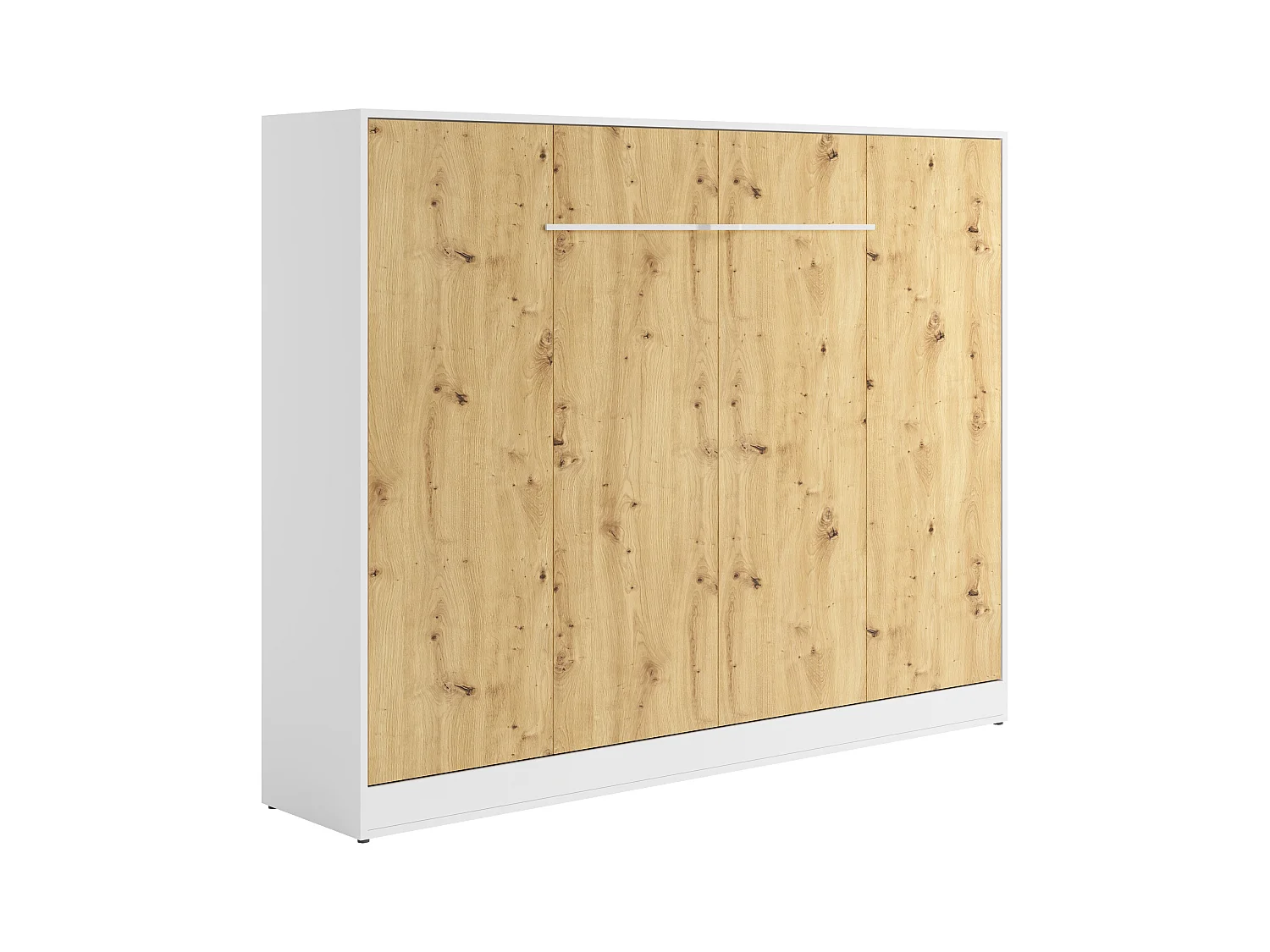 Letto estraibile 140 x 200 cm Apertura orizzontale manuale Con LED Bianco e Naturale - RAPILI