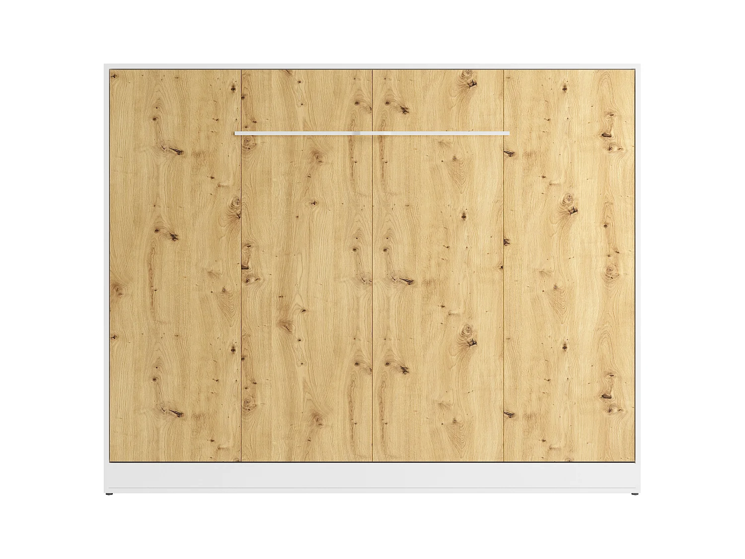 Letto estraibile 140 x 200 cm Apertura orizzontale manuale Con LED Bianco e Naturale - RAPILI