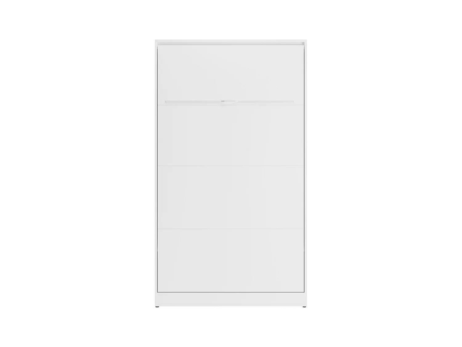 Lit escamotable 120 x 200 cm - Ouverture verticale manuelle - Avec LEDs - Blanc - RAPILI