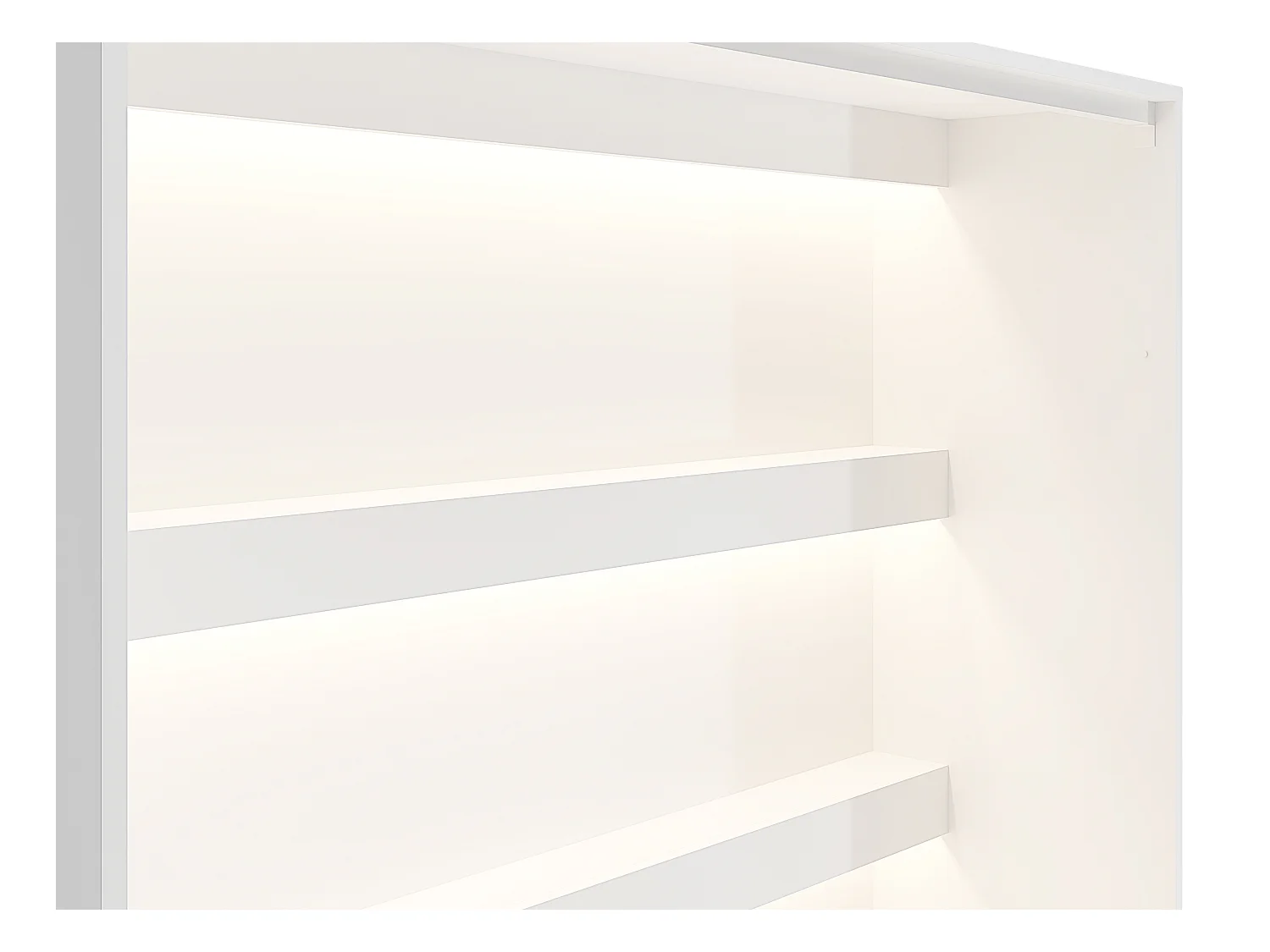 Cama abatible 120 x 200 cm - Apertura vertical manual - Con LEDs - blanco - RAPILI