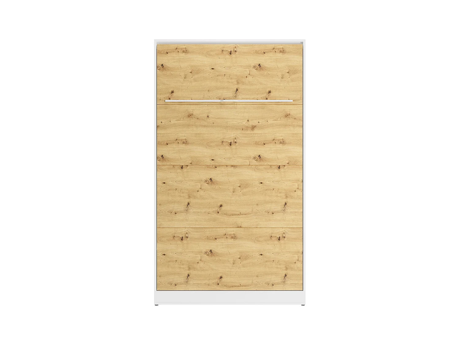 Letto estraibile 120 x 200 cm Apertura verticale manuale Con LED Bianco e Naturale - RAPILI