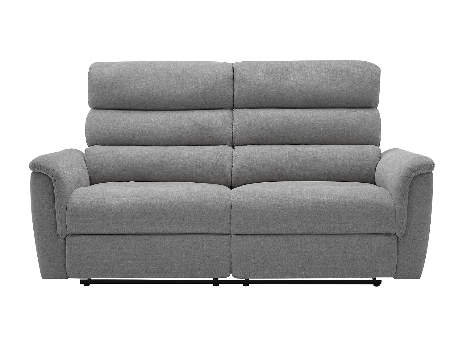 Relaxsofa elektrisch 3-Sitzer - Stoff - Grau - CARTASIA