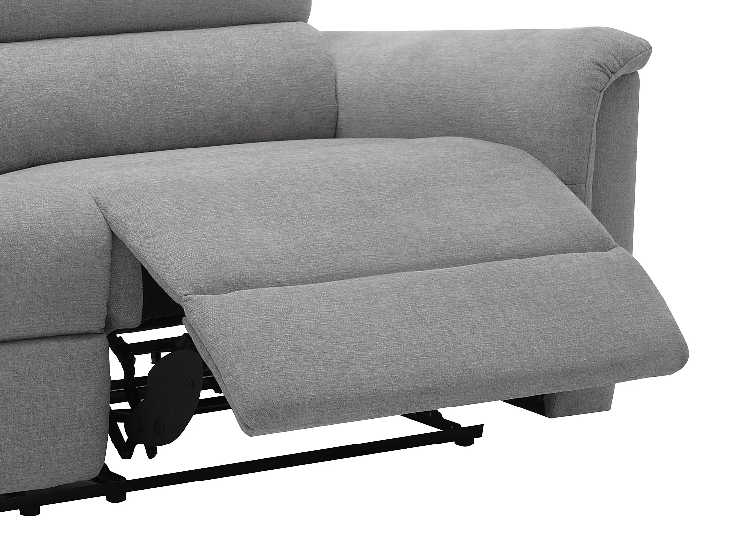 Relaxsofa elektrisch 3-Sitzer - Stoff - Grau - CARTASIA
