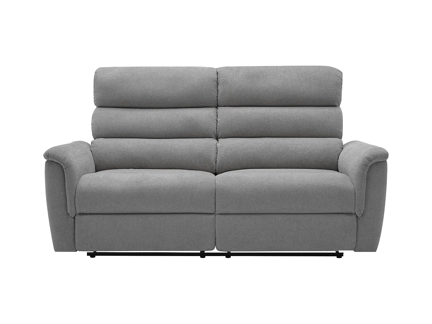 Elektrische relax-driezitsbank van grijze stof CARTASIA