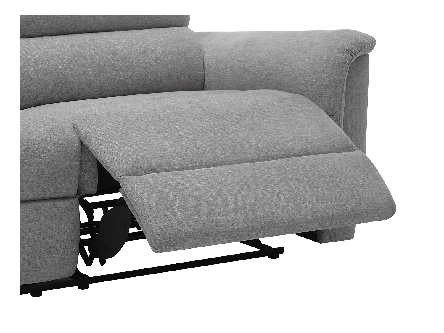 Elektrische relax-driezitsbank van grijze stof CARTASIA