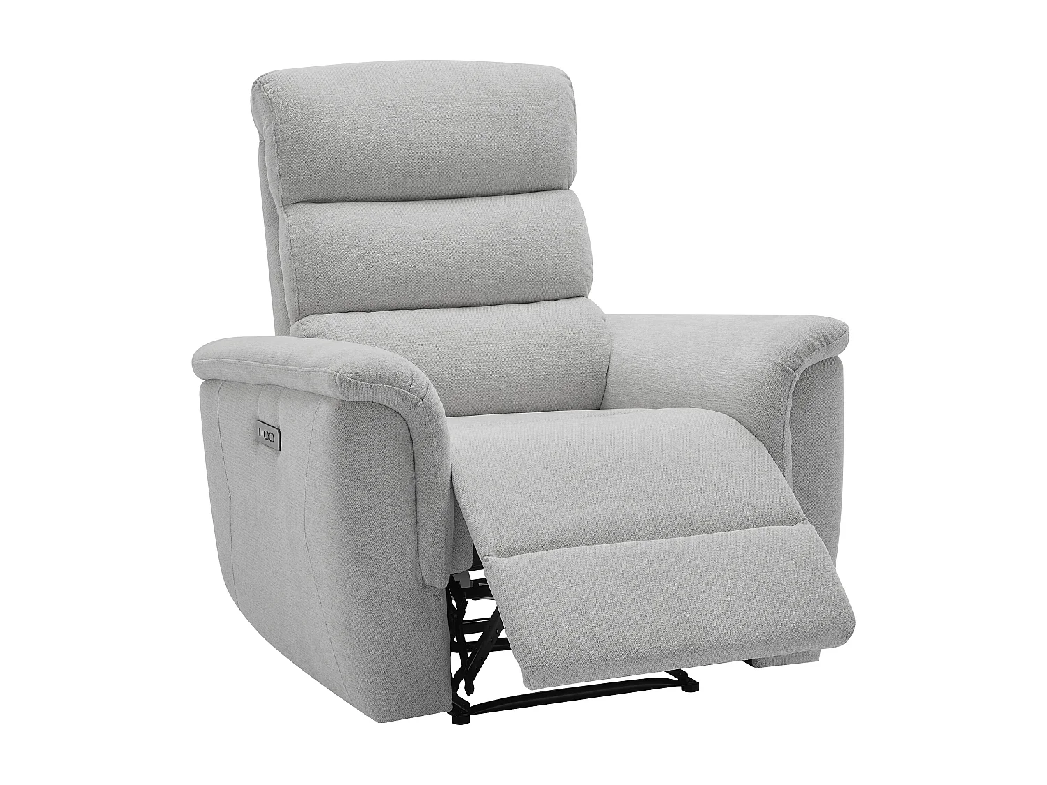 Fauteuil relax électrique en tissu gris clair CARTASIA