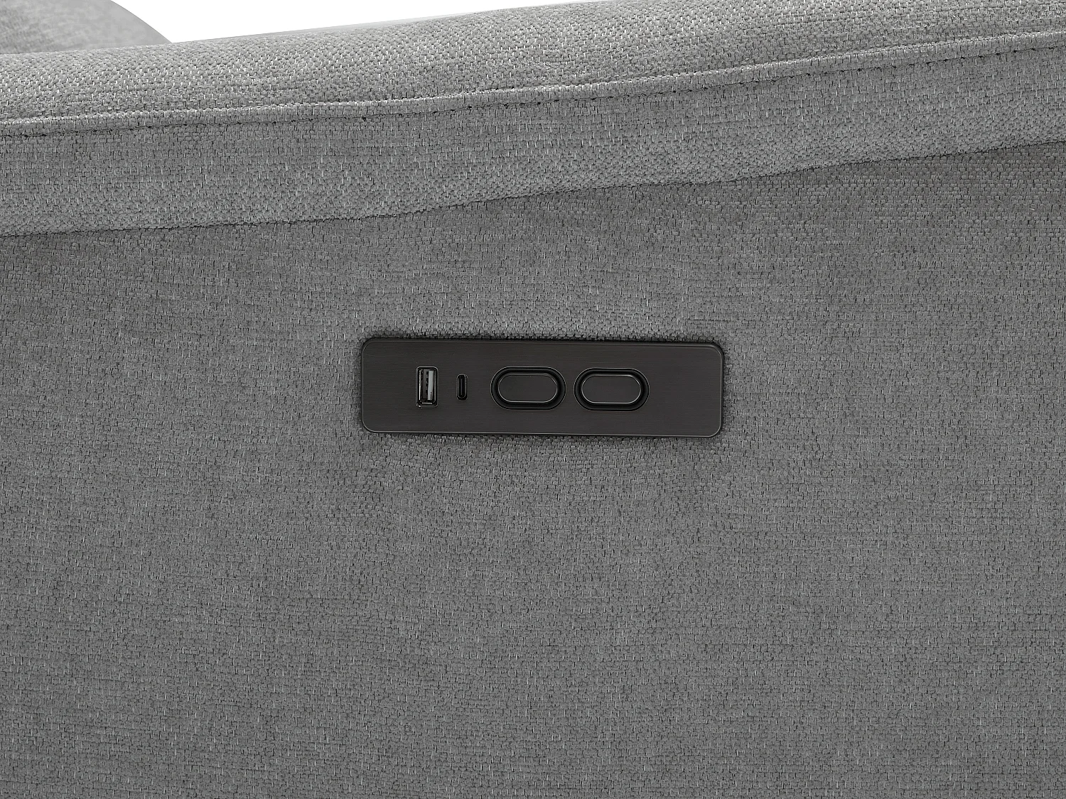 Fauteuil relax électrique en tissu gris CARTASIA