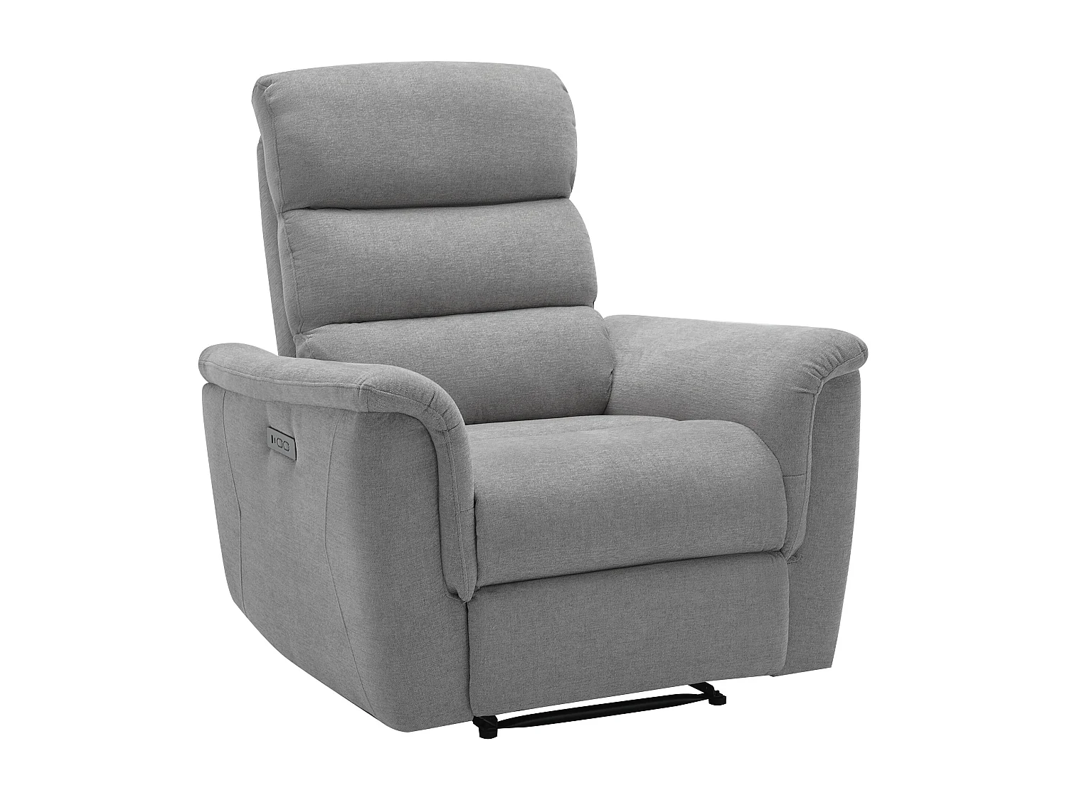 Fauteuil relax électrique en tissu gris CARTASIA