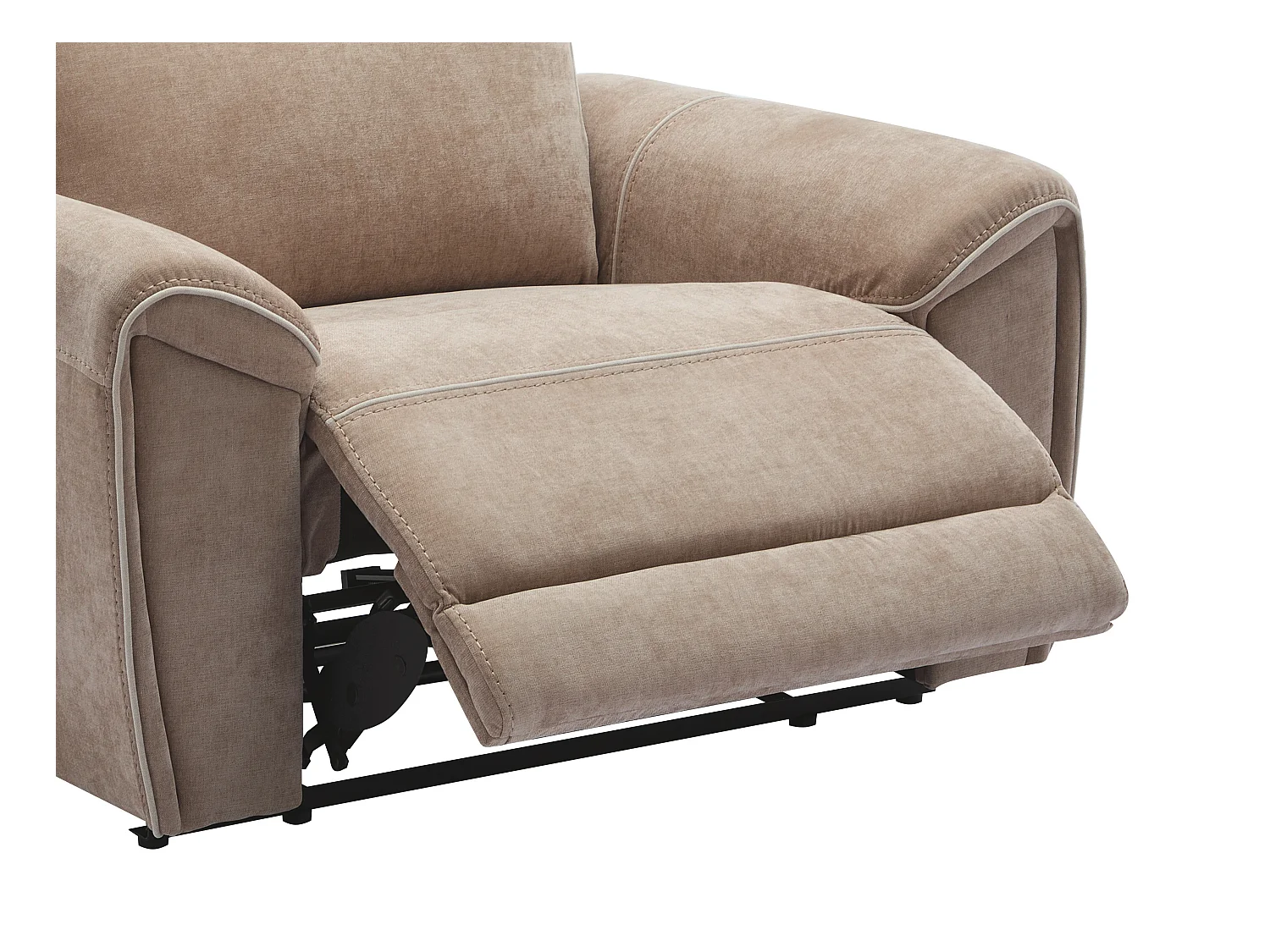 Fauteuil relax électrique en tissu taupe DJARALO