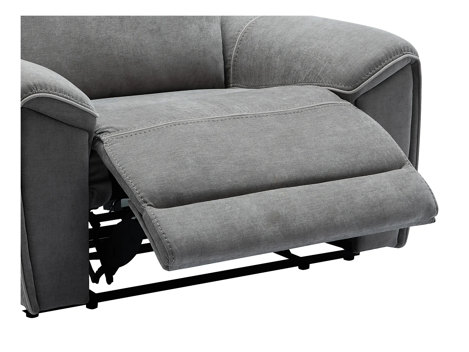 Sillón reclinable eléctrico de tela gris DJARALO