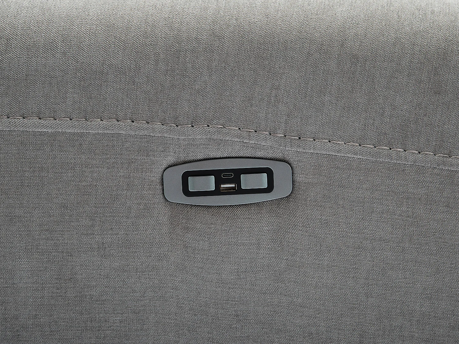 Fauteuil relax électrique en tissu gris DJARALO