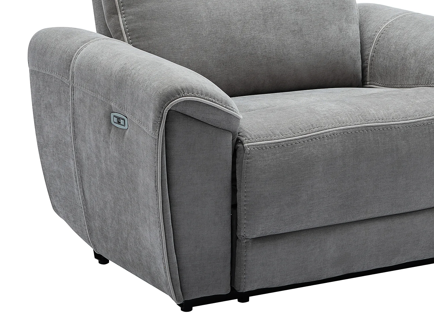 Fauteuil relax électrique en tissu gris DJARALO
