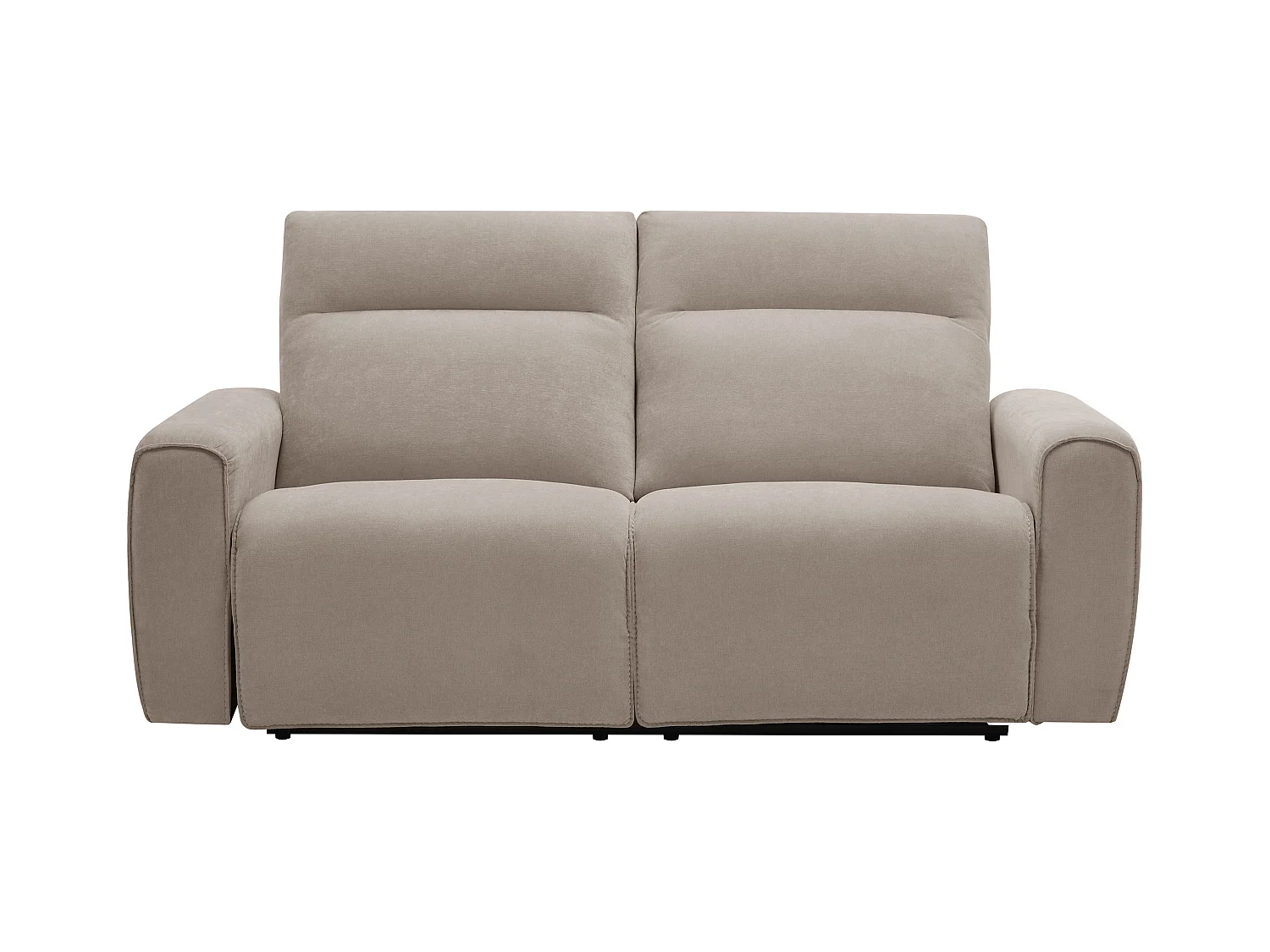 Canapé 3 places relax électrique en tissu beige LORGITA