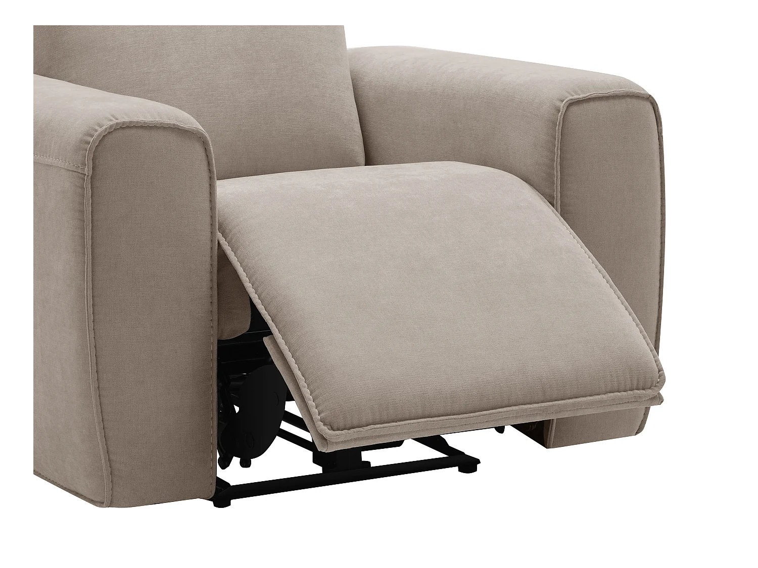 Fauteuil relax électrique en tissu beige LORGITA