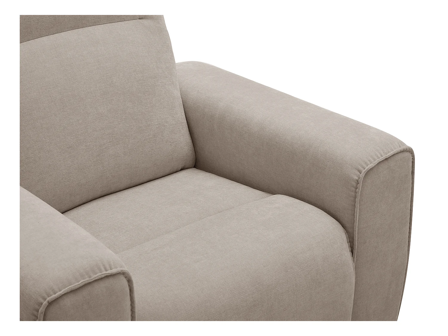 Fauteuil relax électrique en tissu beige LORGITA