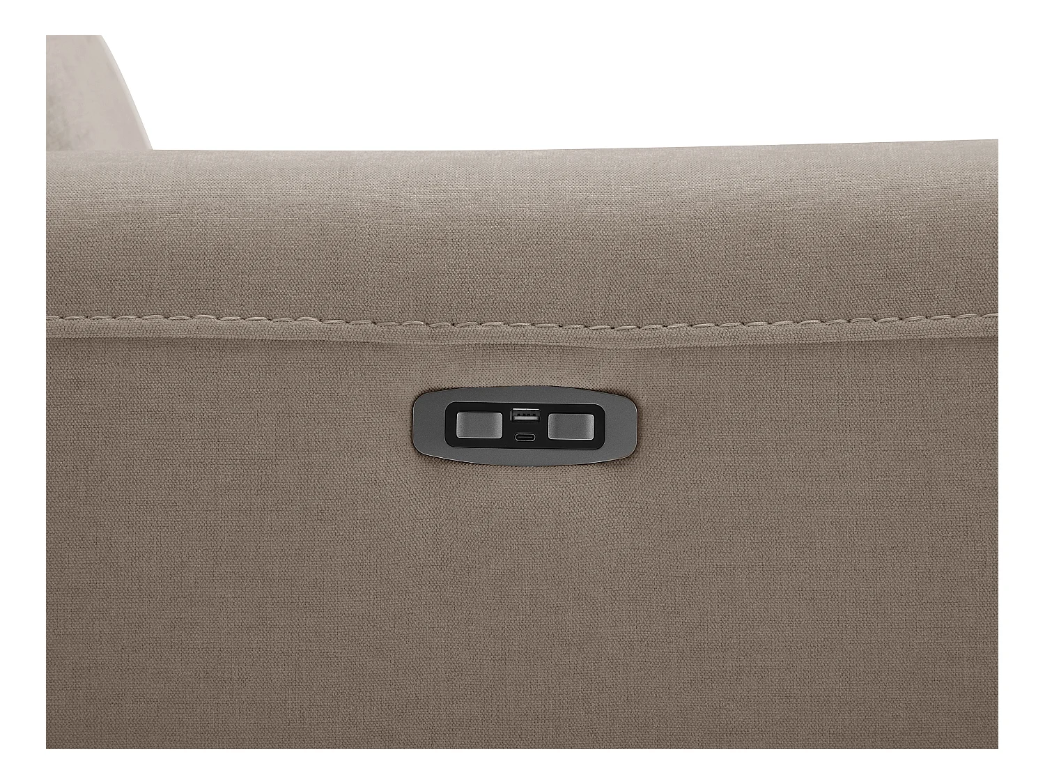 Fauteuil relax électrique en tissu beige LORGITA