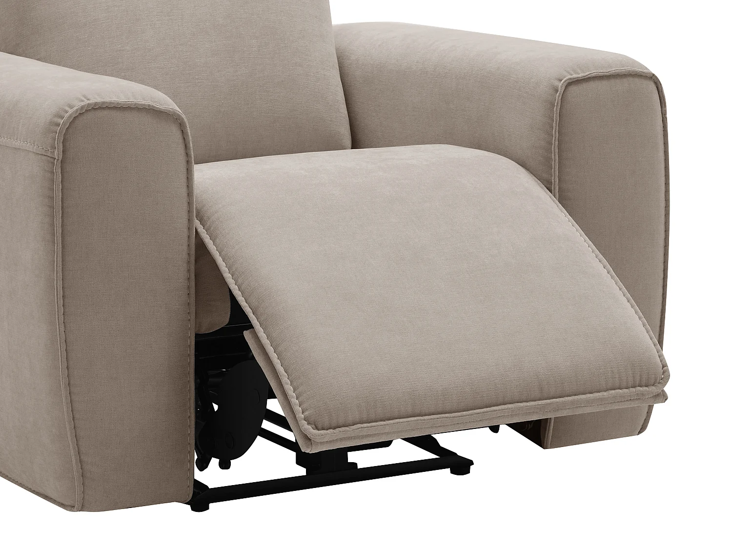 Fauteuil relax électrique en tissu beige LORGITA