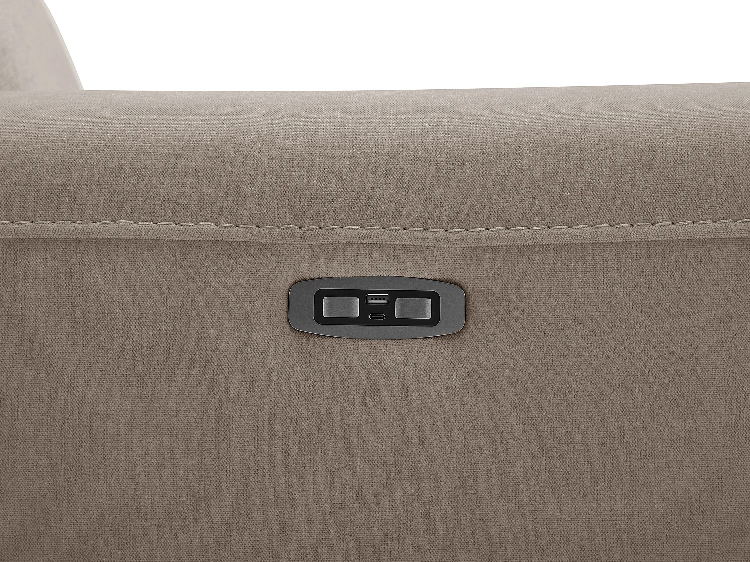 Fauteuil relax électrique en tissu beige LORGITA