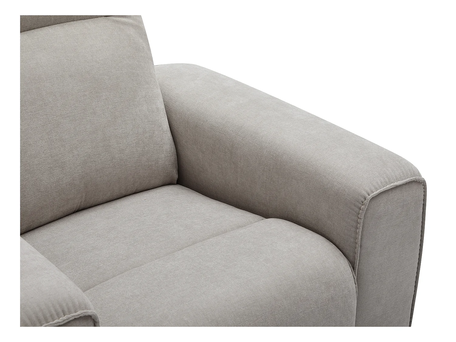 Elektrische relaxfauteuil van grijze stof LORGITA