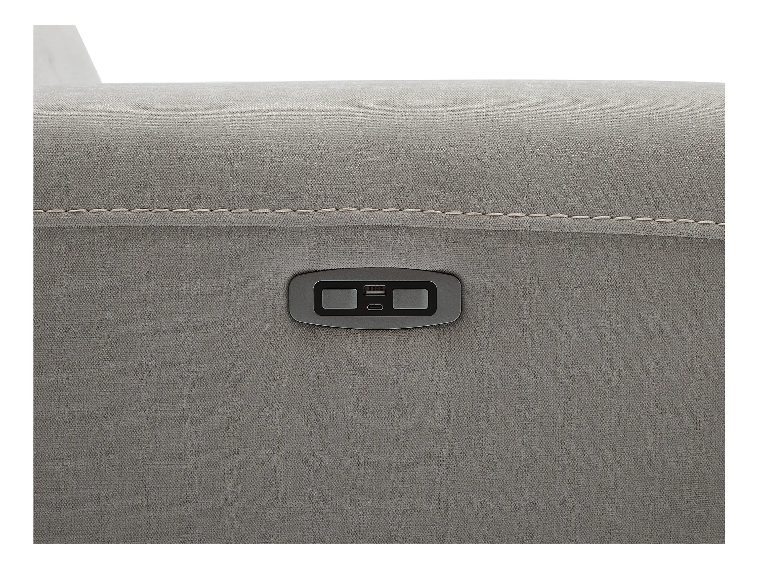 Fauteuil relax électrique en tissu gris LORGITA