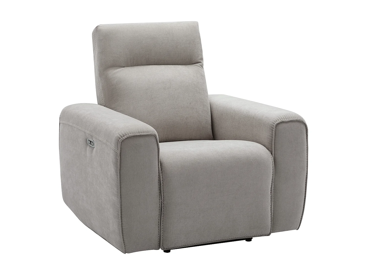 Fauteuil relax électrique en tissu gris LORGITA