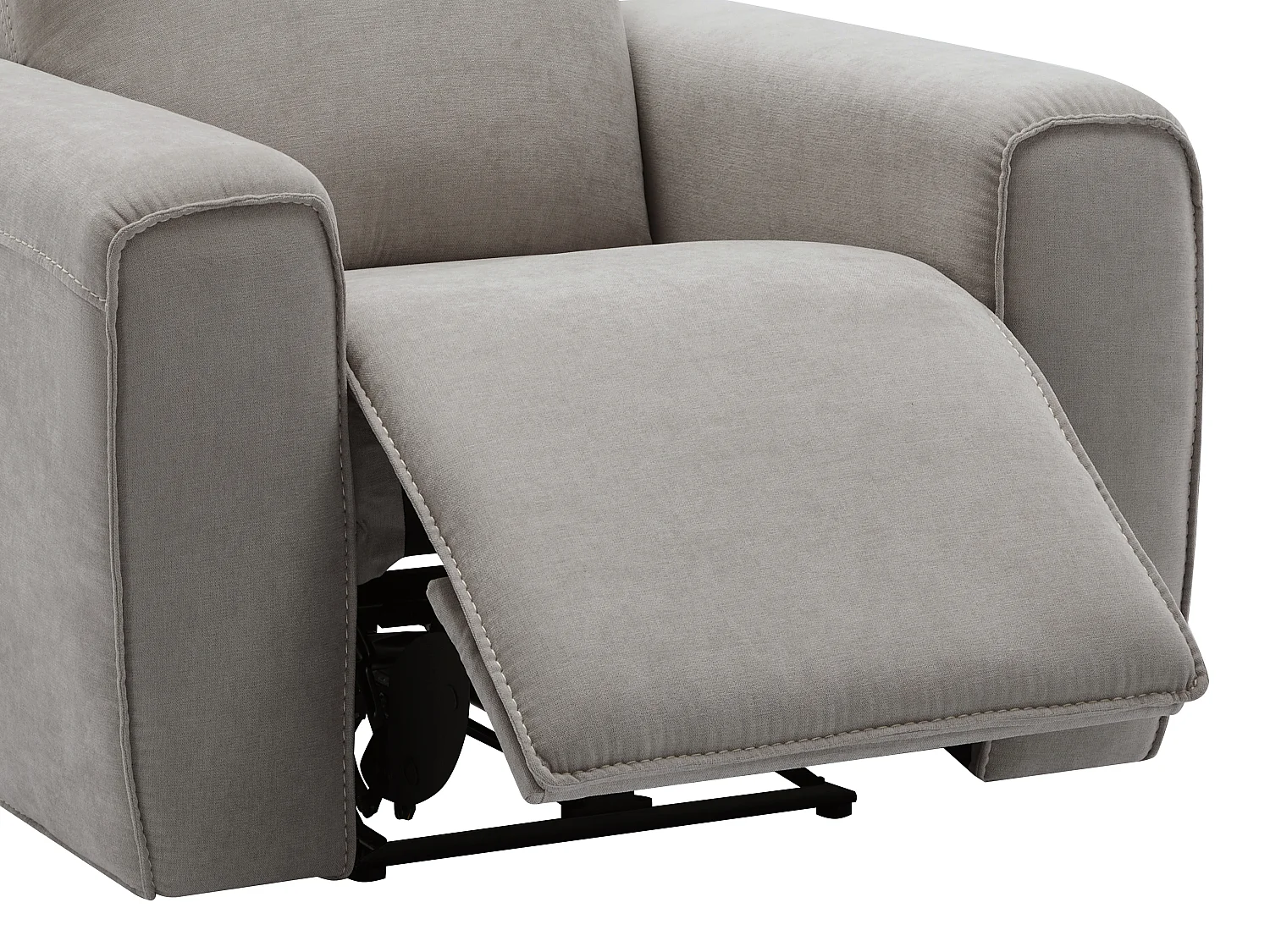 Fauteuil relax électrique en tissu gris LORGITA