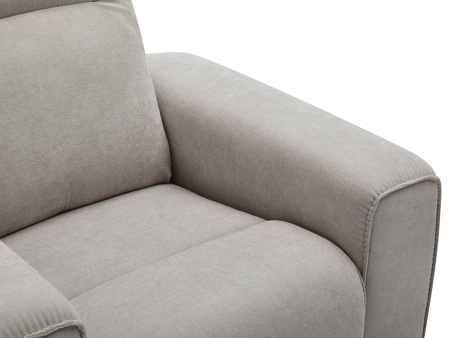 Fauteuil relax électrique en tissu gris LORGITA