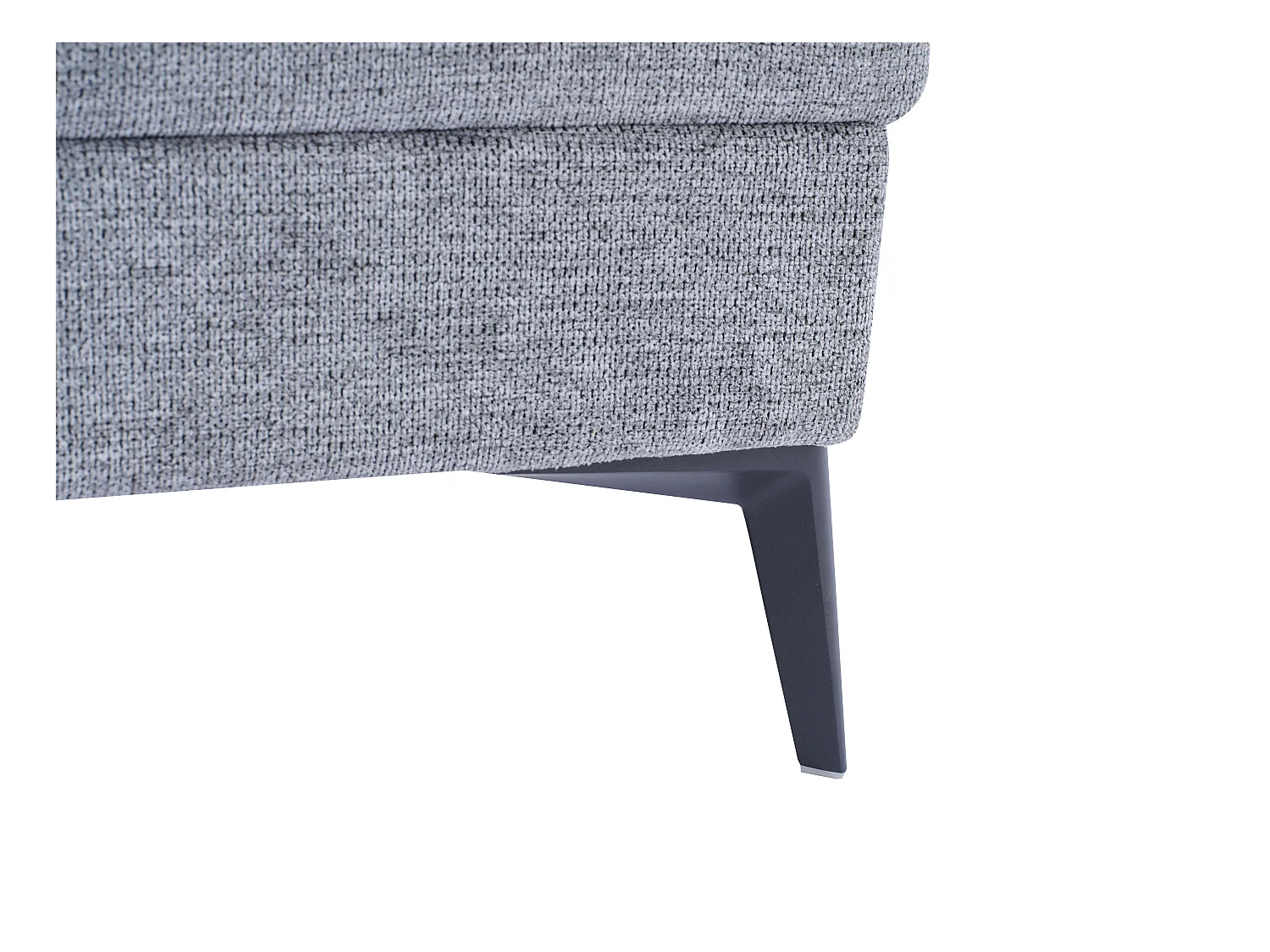 Sofá de 3 lugares em tecido texturizado cinza com encosto função avanço-recuo - UDALIO