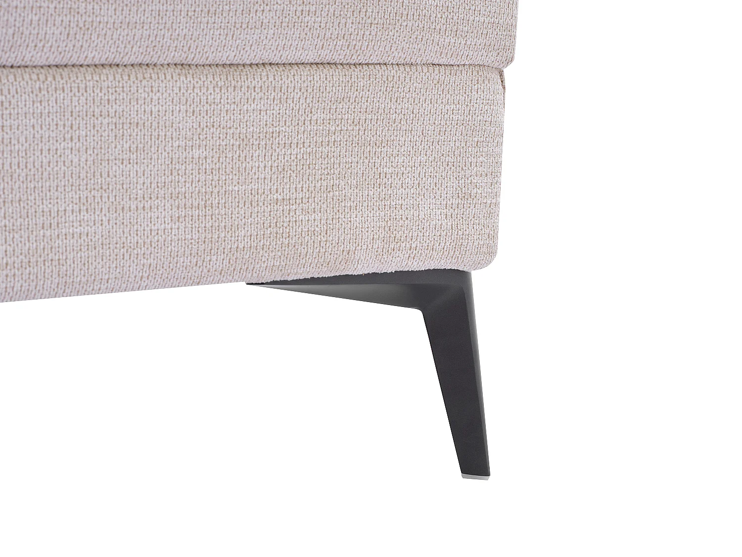 Canapé 3 places en tissu texturé beige avec dossier avance-recule UDALIO