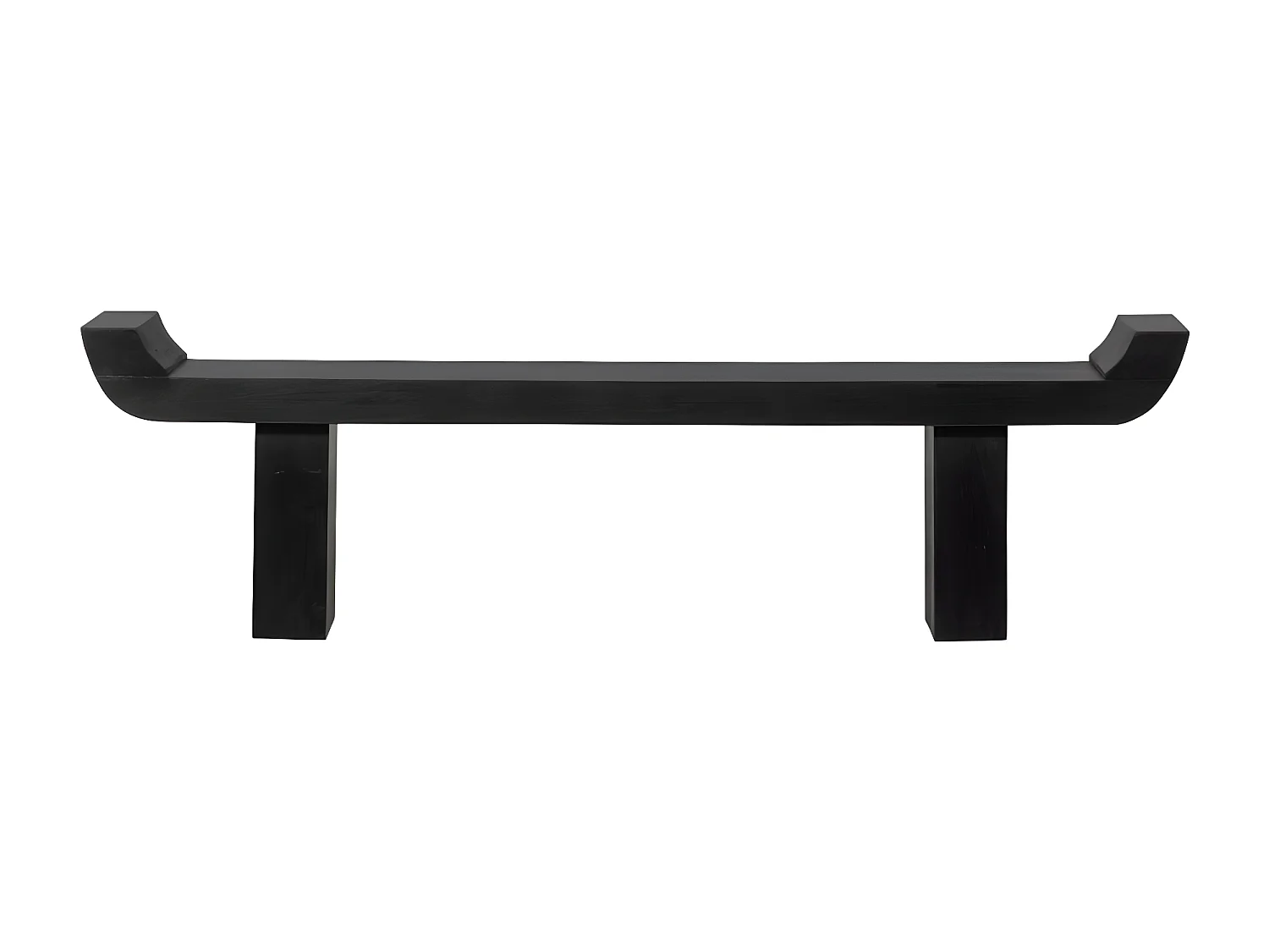Lox - Banc japandi en bois L183cm - Noir
