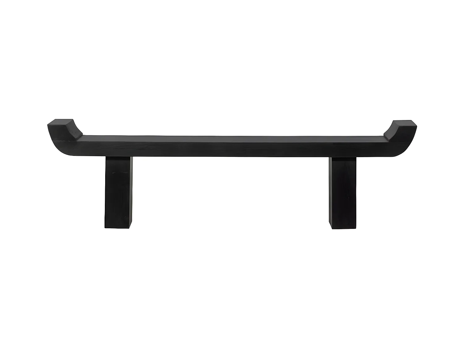 Lox - Banc japandi en bois L183cm - Noir