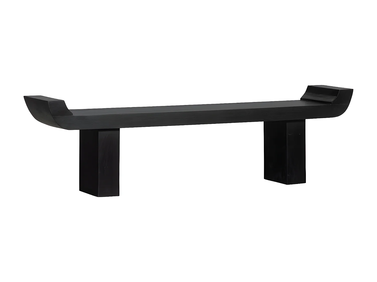 Lox - Banc japandi en bois L183cm - Noir