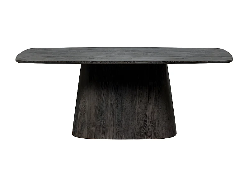 Leah - Table à manger 8 personnes en bois - Bois foncé