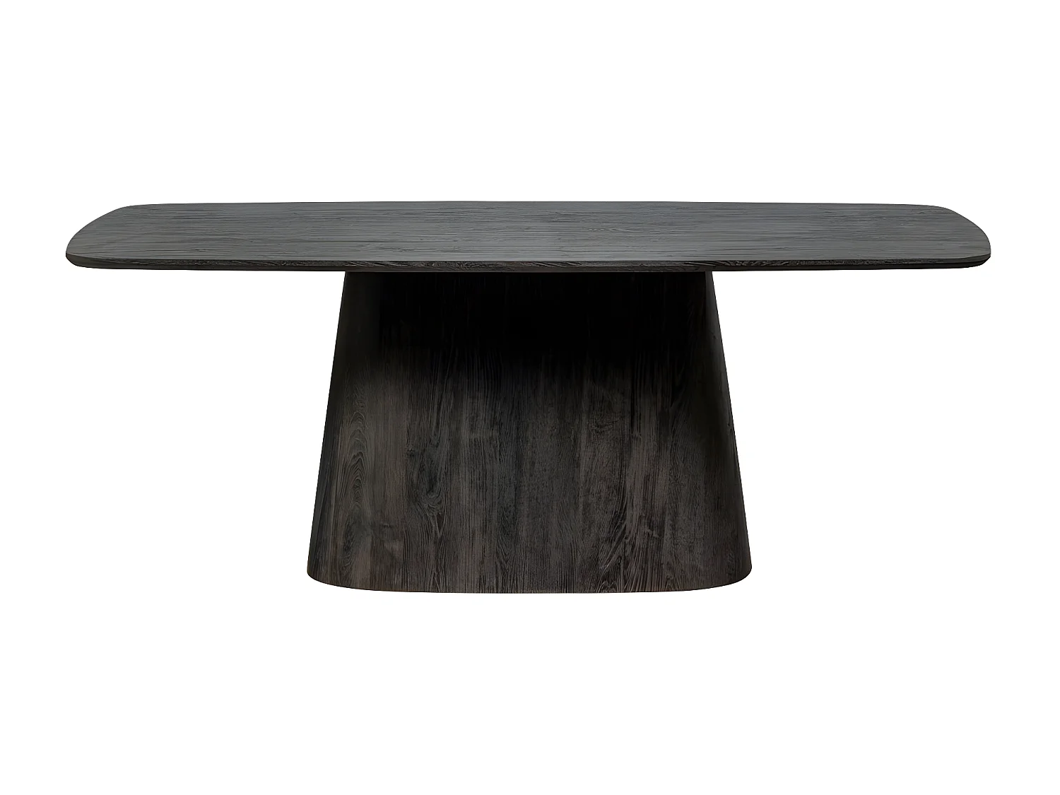 Leah - Table à manger 8 personnes en bois - Bois foncé