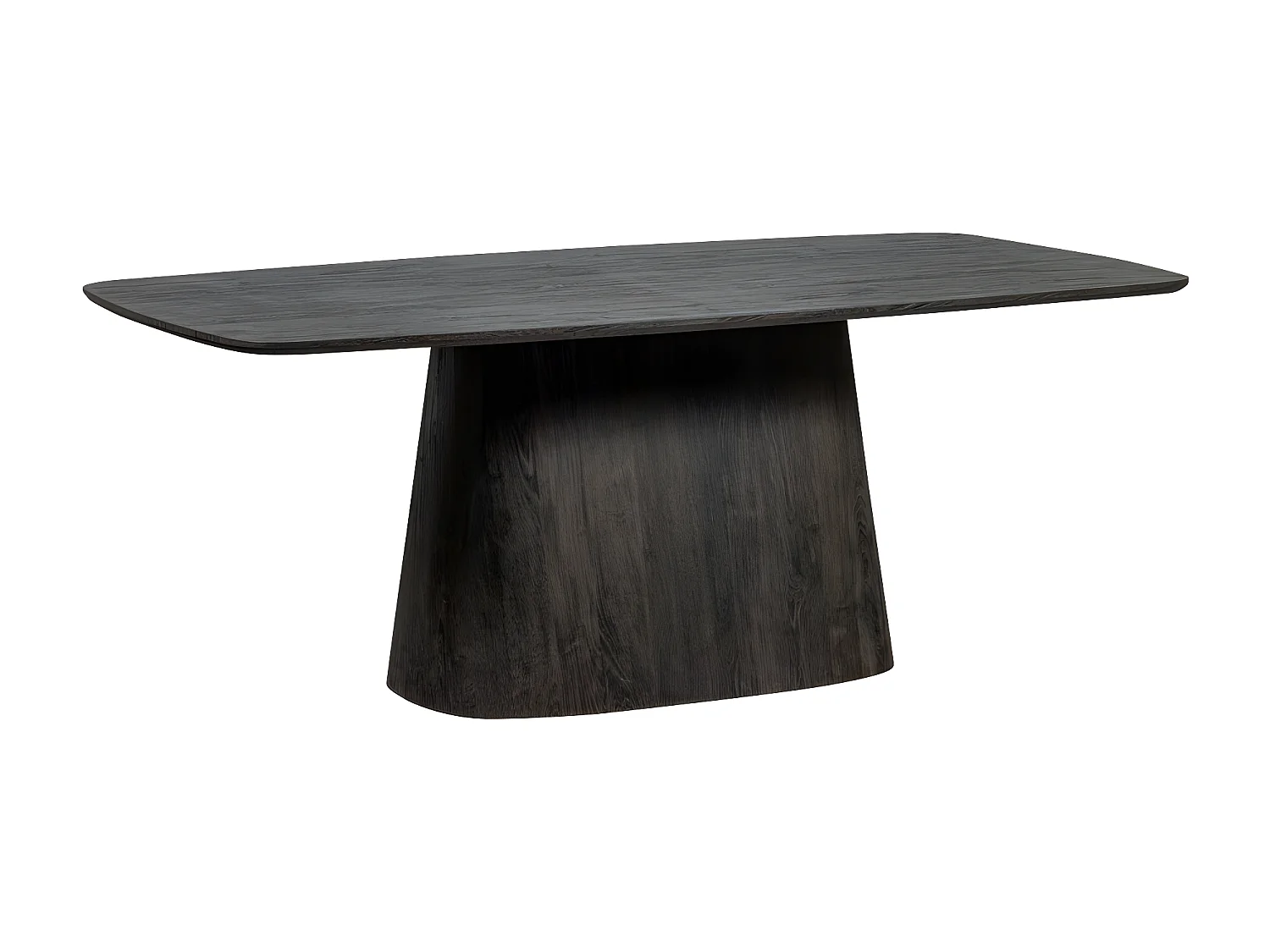 Leah - Table à manger 8 personnes en bois - Bois foncé